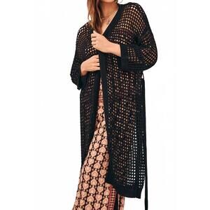 NEW MINT EXCLUSIVES kofi knit kimono in black